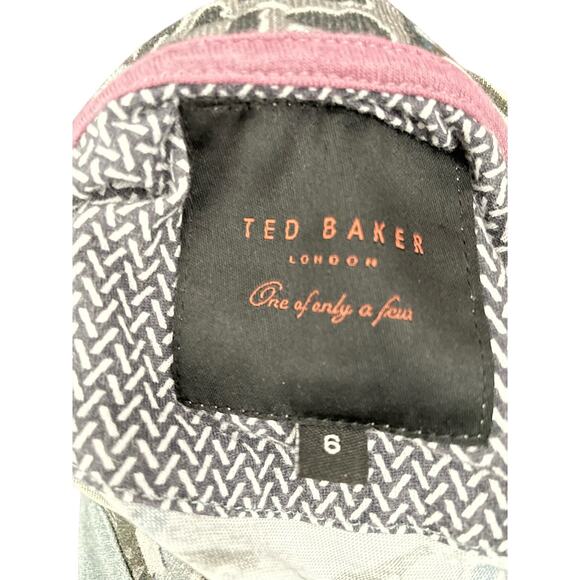 Ted Baker London One of Only a Few Floral T-Shirt  size 6 - Picture 3 of 7